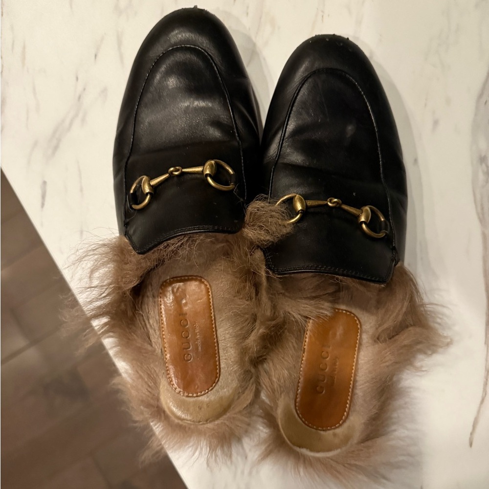 Gucci Fur Mule Slides